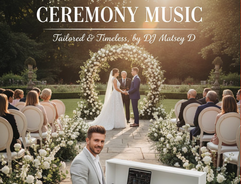 Live Ceremony Music setup with female singer and piano player for Leinster weddings