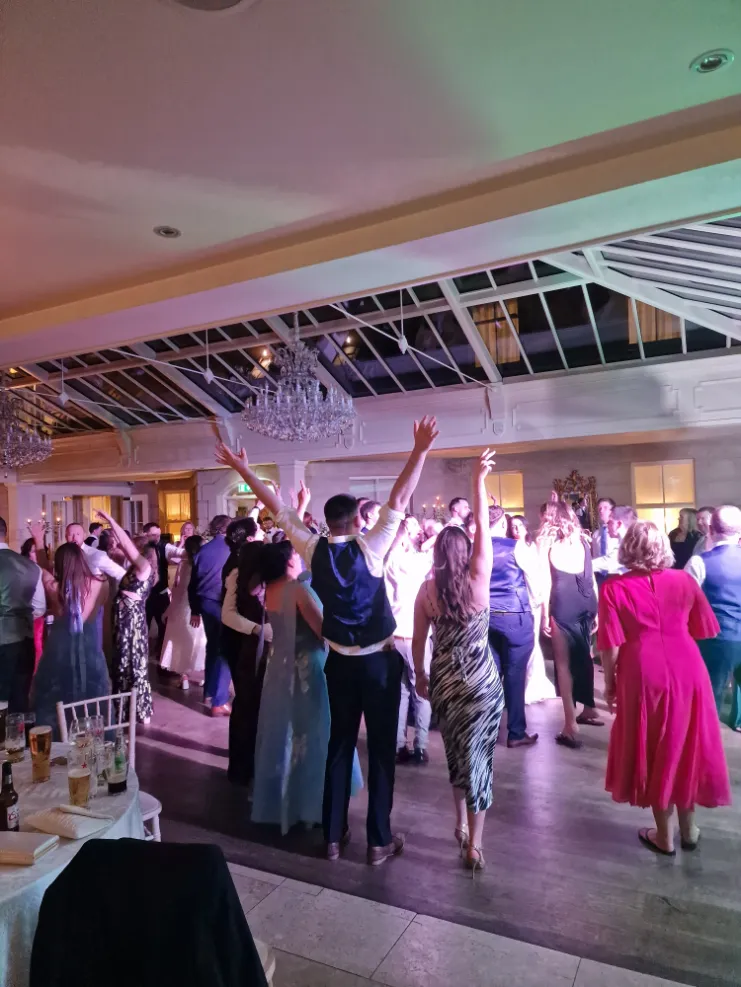 Packed dancefloor at Tankardstown House wedding — DJ Matsey D Co. Meath