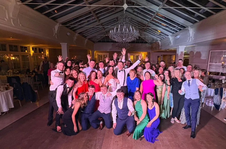 Wedding DJ Tankardstown House — DJ Matsey D with wedding guests Co. Meath