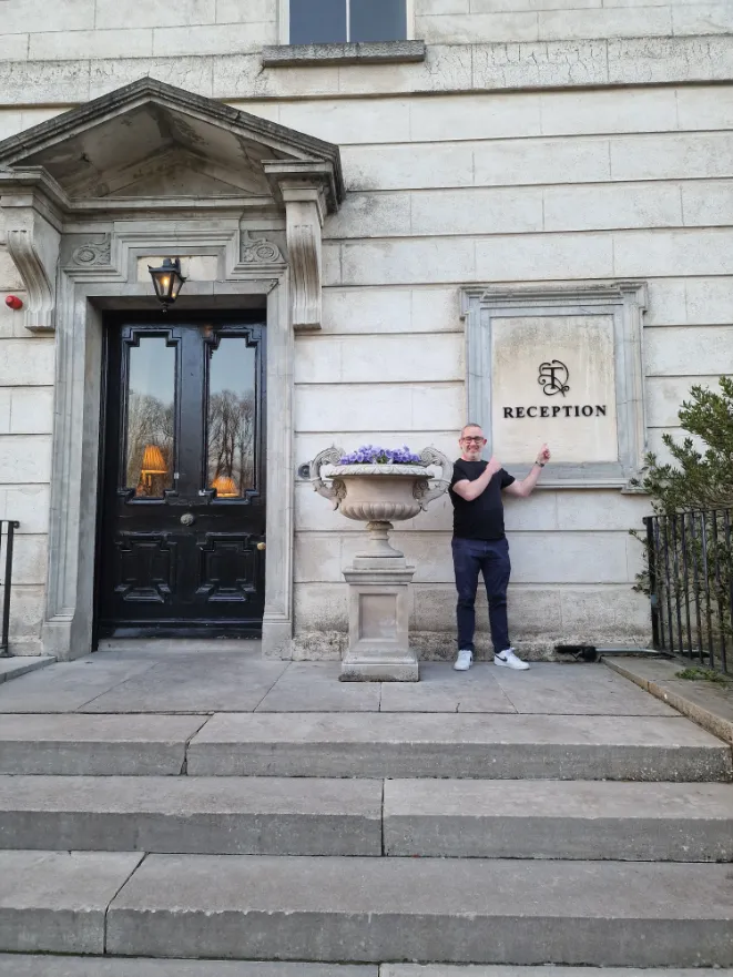 DJ Matsey D at Tankardstown House wedding venue entrance Co. Meath