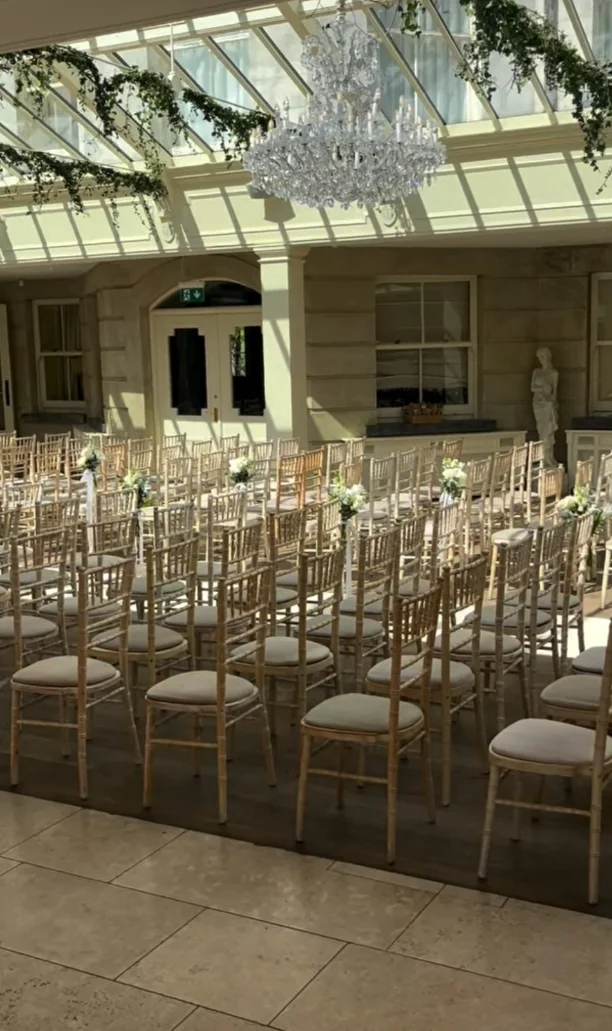 Tankardstown House Orangery set up for a wedding ceremony — DJ Matsey D Co. Meath