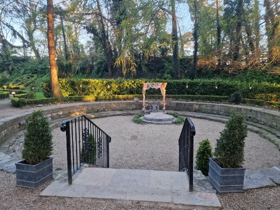 The Turntable outdoor ceremony space at Station House Hotel Kilmessan Co. Meath